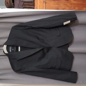 VTG NWT Affinity Apparel Womens Wool Blend Blazer Black. Single Button Sz 8